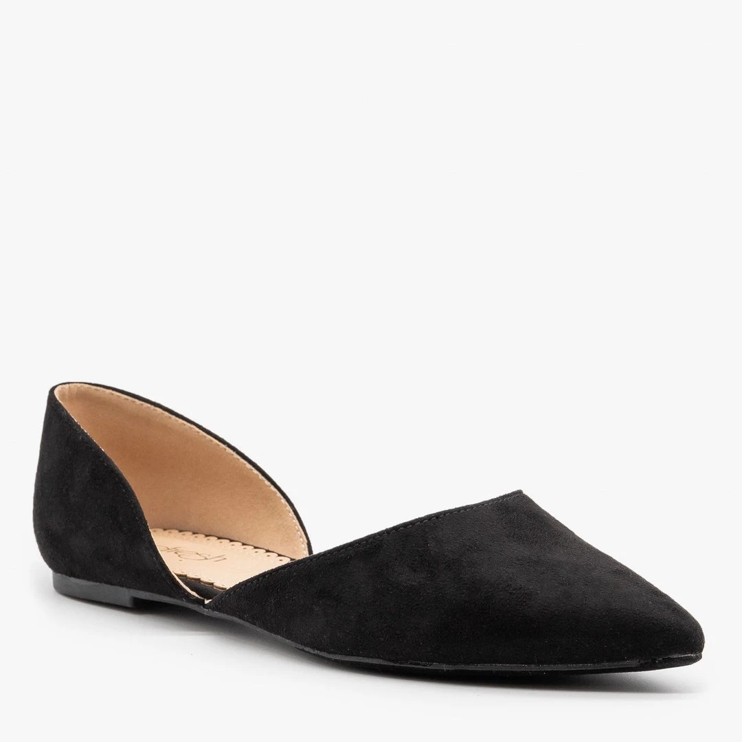 Refresh Snappy Faux Suede D'Orsay Flats 5 Refresh Snappy Faux Suede D'Orsay Flats