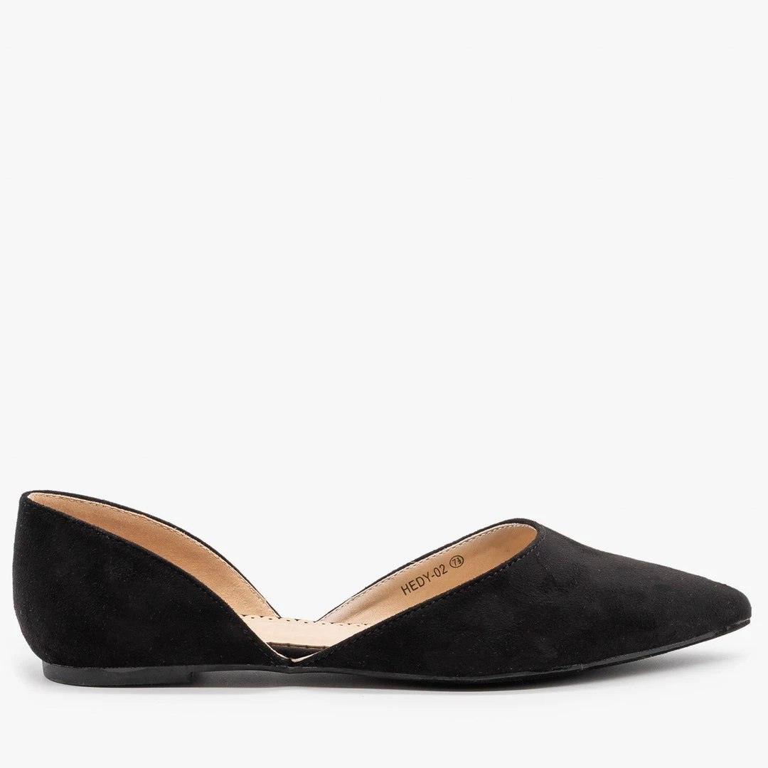 Refresh Snappy Faux Suede D'Orsay Flats 4 Refresh Snappy Faux Suede D'Orsay Flats