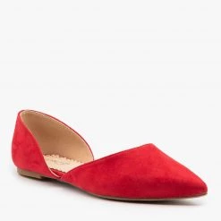 Refresh Snappy Faux Suede D'Orsay Flats