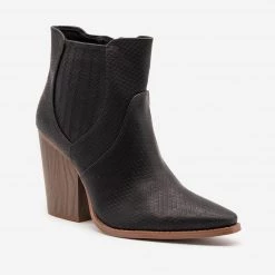 Qupid Shoes Snazzy Snake Print Booties Newest Arrivals