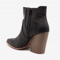 Qupid Shoes Snazzy Snake Print Booties Newest Arrivals