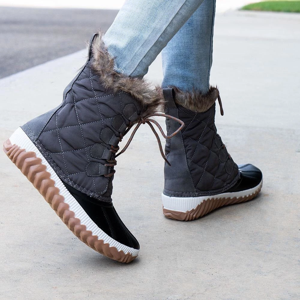 Bamboo Newest Arrivals Soft Trim Quilted Duck Boots 2 Bamboo Newest Arrivals Soft Trim Quilted Duck Boots