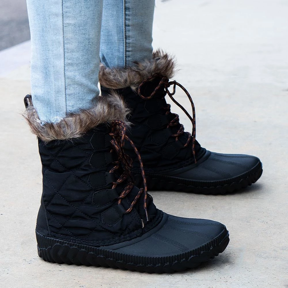 Bamboo Newest Arrivals Soft Trim Quilted Duck Boots 3 Bamboo Newest Arrivals Soft Trim Quilted Duck Boots