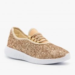 Soho Girls Newest Arrivals Solid Glitter Fashion Sneakers