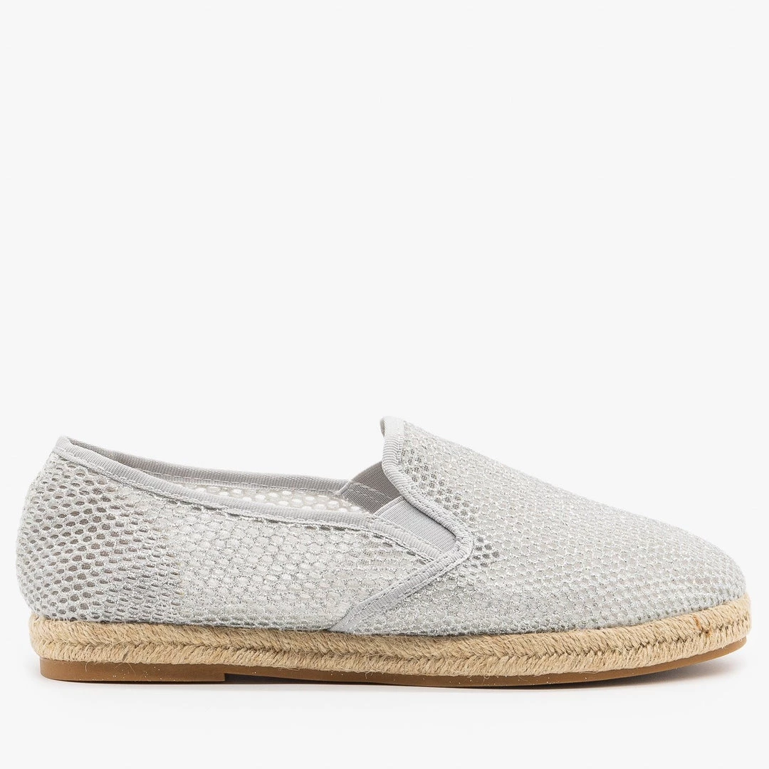 Bamboo Shoes Sparkly Mesh Espadrille Loafers 4 Bamboo Shoes Sparkly Mesh Espadrille Loafers