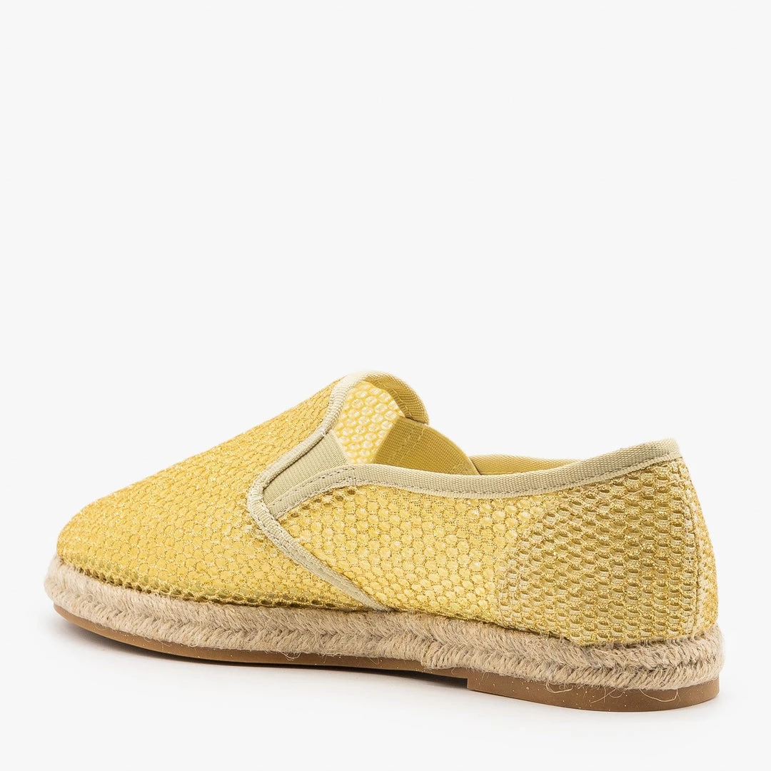 Bamboo Shoes Sparkly Mesh Espadrille Loafers 3 Bamboo Shoes Sparkly Mesh Espadrille Loafers