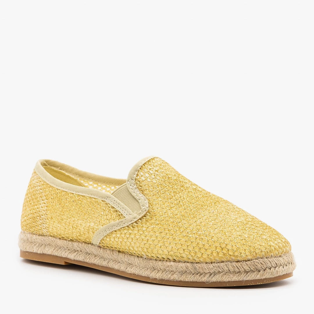 Bamboo Shoes Sparkly Mesh Espadrille Loafers 2 Bamboo Shoes Sparkly Mesh Espadrille Loafers