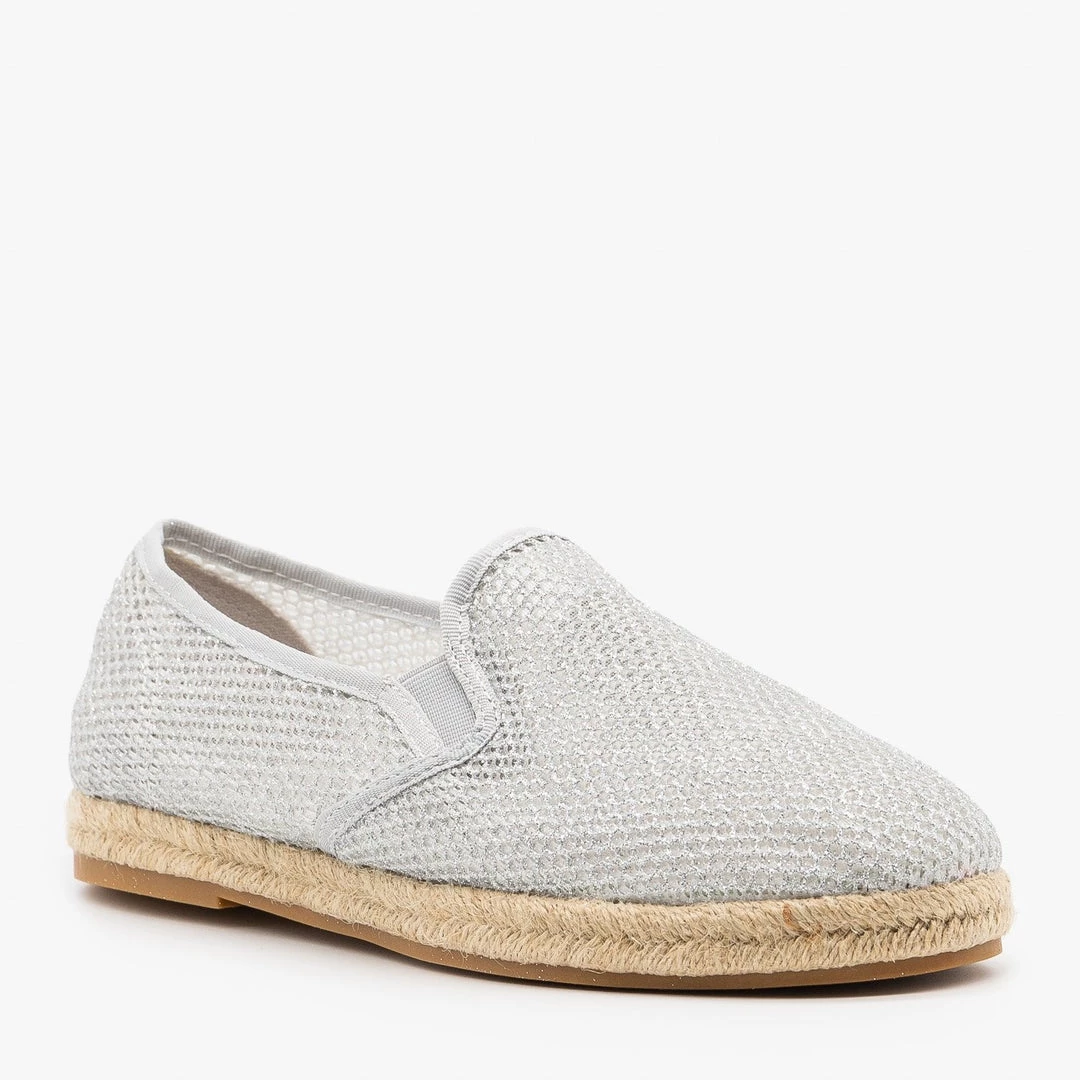 Bamboo Shoes Sparkly Mesh Espadrille Loafers 5 Bamboo Shoes Sparkly Mesh Espadrille Loafers