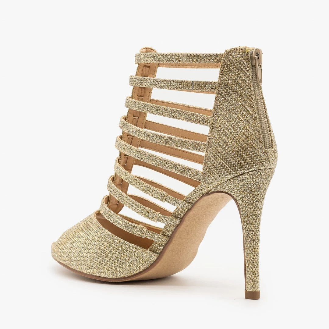 Delicious Shoes Newest Arrivals Sparkly Peep Toe Gladiator Heels 2 Delicious Shoes Newest Arrivals Sparkly Peep Toe Gladiator Heels