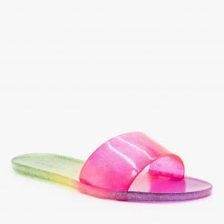 Bamboo Shoes Sparkly Rainbow Jelly Sandals Newest Arrivals