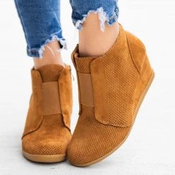 Forever Newest Arrivals Sporty Pinhole Bootie Wedges