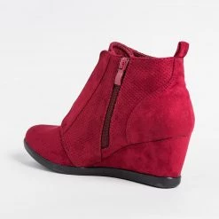 Forever Newest Arrivals Sporty Pinhole Bootie Wedges