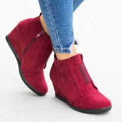 Forever Newest Arrivals Sporty Pinhole Bootie Wedges
