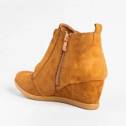 Forever Newest Arrivals Sporty Pinhole Bootie Wedges