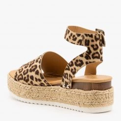Soda Shoes Spotted Espadrille Flatform Wedges 10 Soda Shoes Spotted Espadrille Flatform Wedges