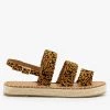 Qupid Shoes Newest Arrivals Spotted Triple Band Sandals