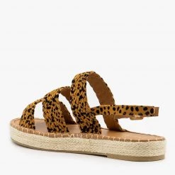 Qupid Shoes Newest Arrivals Spotted Triple Band Sandals