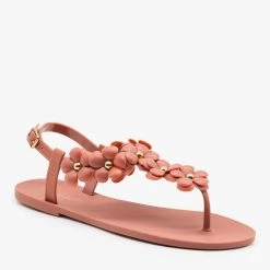Bamboo Shoes Spring Flower Jelly Sandals