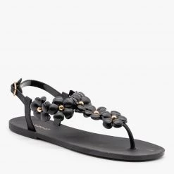 Bamboo Shoes Spring Flower Jelly Sandals