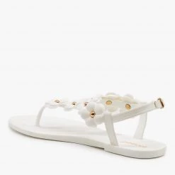 Bamboo Shoes Spring Flower Jelly Sandals