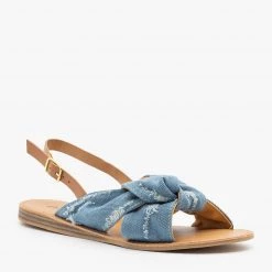 Qupid Shoes Newest Arrivals Springy Knotted Slingback Sandals