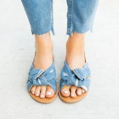 Qupid Shoes Newest Arrivals Springy Knotted Slingback Sandals