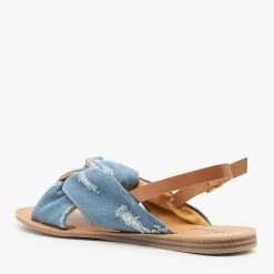 Qupid Shoes Newest Arrivals Springy Knotted Slingback Sandals