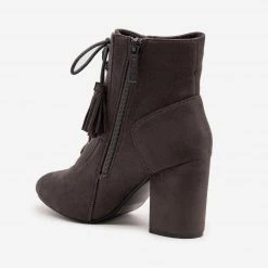 Nature Breeze Stacked Heel Lace Up Booties 27 Nature Breeze Stacked Heel Lace Up Booties