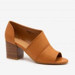 Bamboo Shoes Stacked Heel Open Toe Booties Newest Arrivals