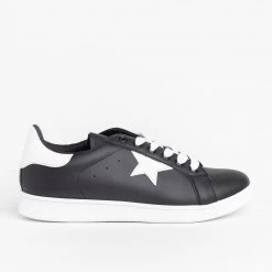 Qupid Shoes Star-Accented Fashion Sneakers