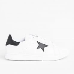 Qupid Shoes Star-Accented Fashion Sneakers