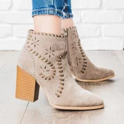 ARider Girl Starry Stitched Heel Booties