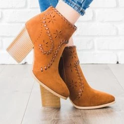 ARider Girl Starry Stitched Heel Booties