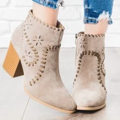 ARider Girl Starry Stitched Heel Booties