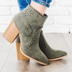 ARider Girl Starry Stitched Heel Booties