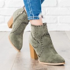 ARider Girl Starry Stitched Heel Booties