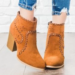 ARider Girl Starry Stitched Heel Booties