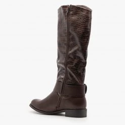 Reneeze Shoes Statement Crocodile Riding Boots 5 Reneeze Shoes Statement Crocodile Riding Boots