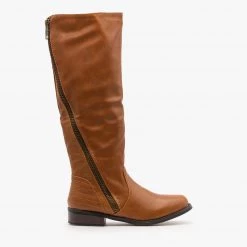 Bamboo Shoes Statement Zipper Riding Boots Newest Arrivals
