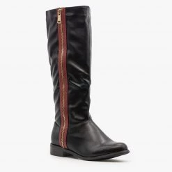 Reneeze Shoes Newest Arrivals Statement Zipper Riding Boots