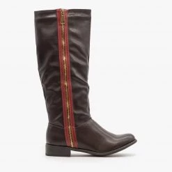 Reneeze Shoes Newest Arrivals Statement Zipper Riding Boots