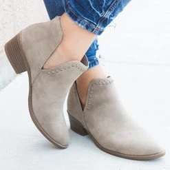 Soda Shoes Stitched Ankle Cut Bootie