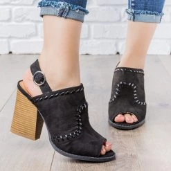 Qupid Shoes Newest Arrivals Stitched Chunky Heel Mules 9 Qupid Shoes Newest Arrivals Stitched Chunky Heel Mules