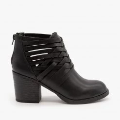 Bamboo Shoes Stitched Side Cut-Out Booties Newest Arrivals 9 Bamboo Shoes Stitched Side Cut-Out Booties Newest Arrivals