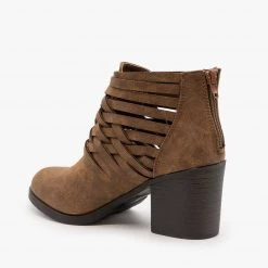 Bamboo Shoes Stitched Side Cut-Out Booties Newest Arrivals 11 Bamboo Shoes Stitched Side Cut-Out Booties Newest Arrivals