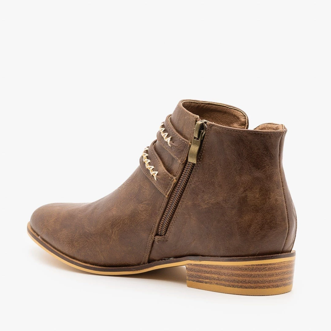 Beast Shoes Newest Arrivals Stitching Accented Ankle Booties 2 Beast Shoes Newest Arrivals Stitching Accented Ankle Booties