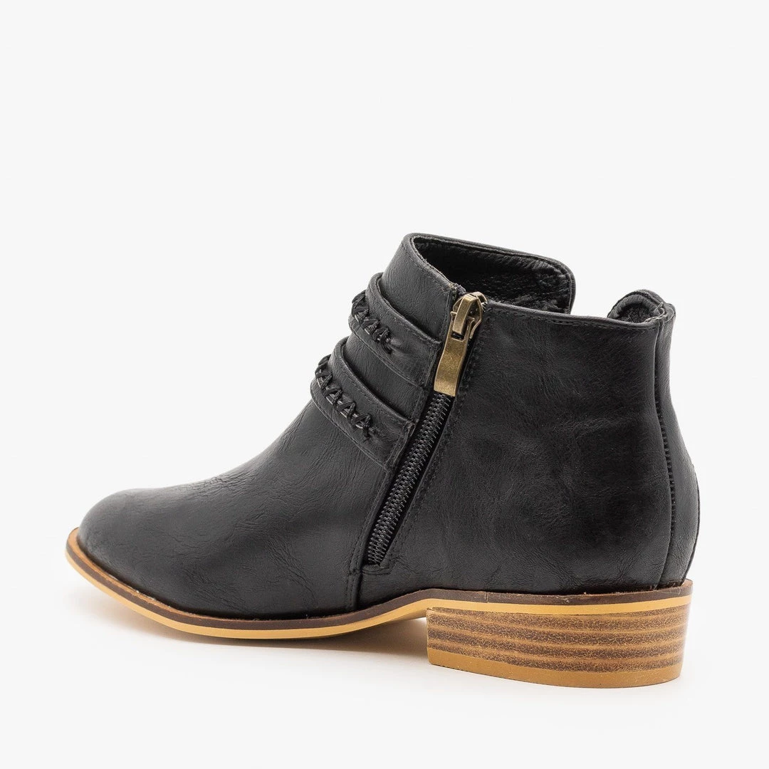 Beast Shoes Newest Arrivals Stitching Accented Ankle Booties 5 Beast Shoes Newest Arrivals Stitching Accented Ankle Booties