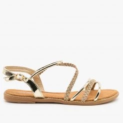 Forever Glitzy Strappy Braided Sandals