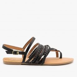 Qupid Shoes Strappy Braided Sandals Newest Arrivals