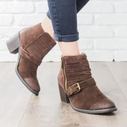 Qupid Shoes Newest Arrivals Strappy Buckle Booties